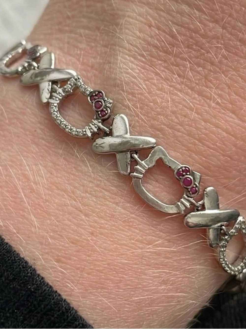 Kimora Simmons Sterling Silver Hello Kitty Bracelet Rare Sanrio